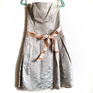 Jessica McClintock Strapless Olive Formal Dress